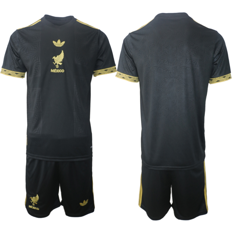 Men 2025-2026 National Team Season Mexico Black Blank Soccer Jersey